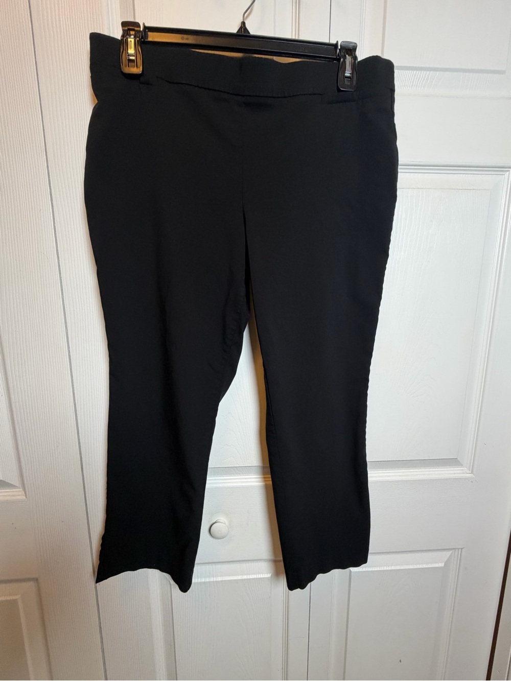 Counterparts Black Pull-On Capri Pants Women’s XL Career Stretch